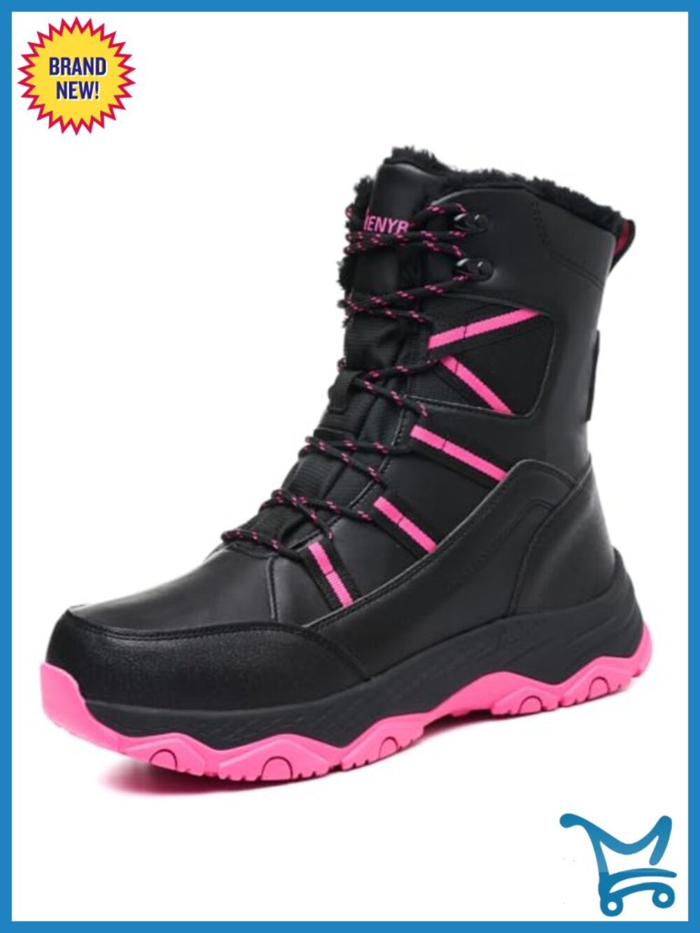 Waterproof Faux Fur Lined Lightweight Winter Mid-Calf Snow Boots